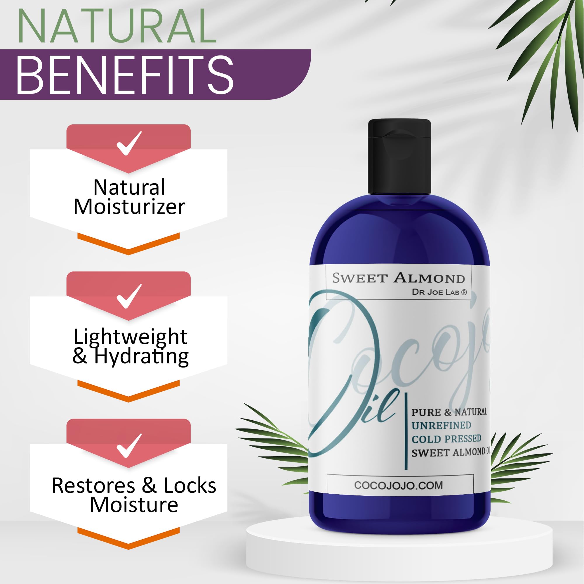 Sweet Almond Oil - 16 oz - Pure Unrefined Cold Pressed Non GMO Vegan Natural Bulk Carrier Oil Skin Hair Face Body Nails Cuticles DIY Formulation Soap Making Essential Oils - Packaging May Vary